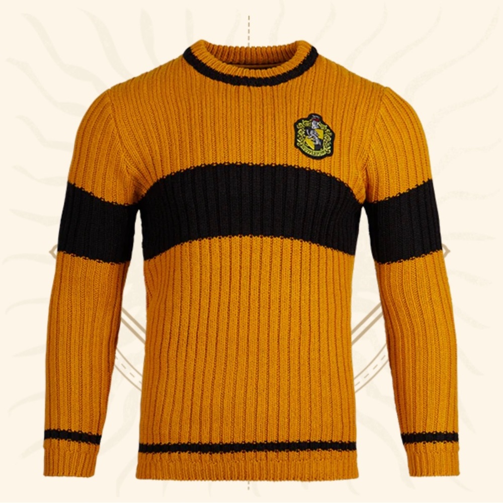 Wizarding Word Harry Potter Hufflepuff Quidditch Sweater - Picture 6 of 6